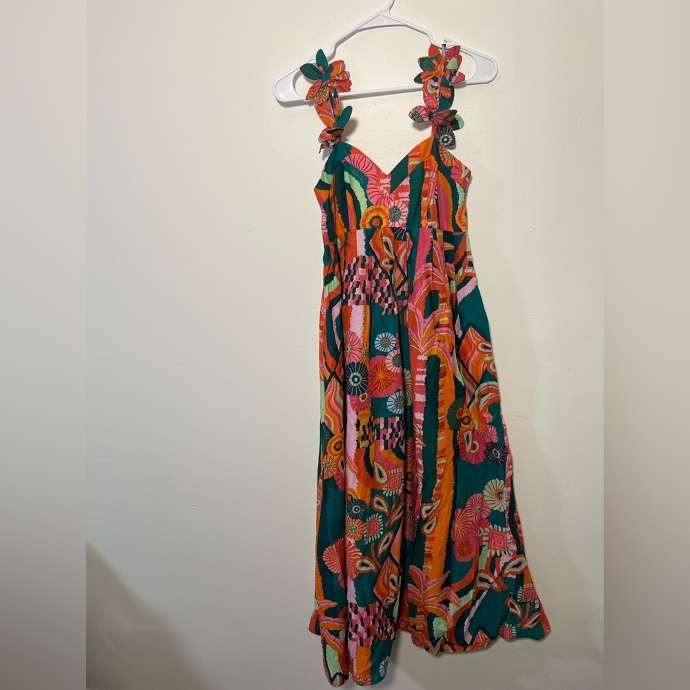 Farm Rio x Anthropologie Pleated Palm Midi Dress - Picture 7 of 10